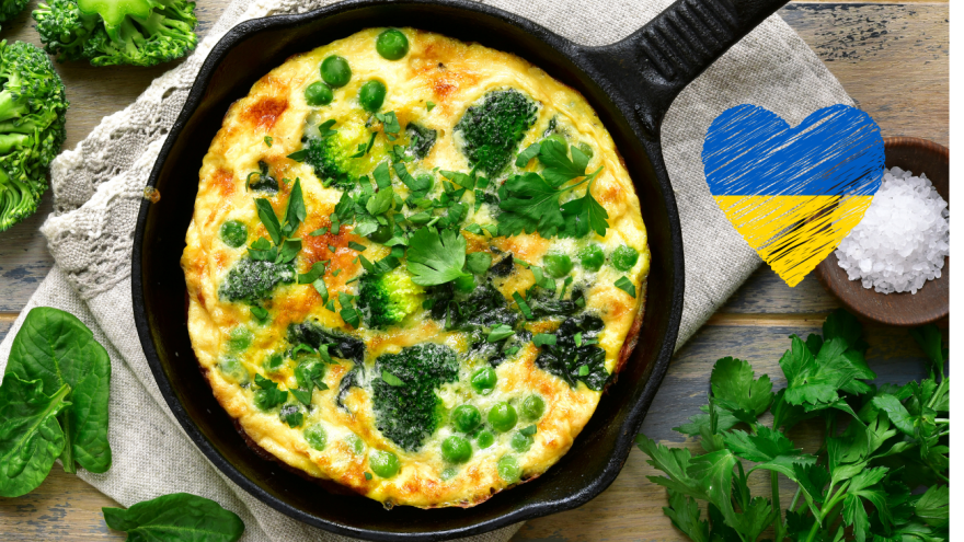 Õhuline omlett brokoliga Ukraina moodi